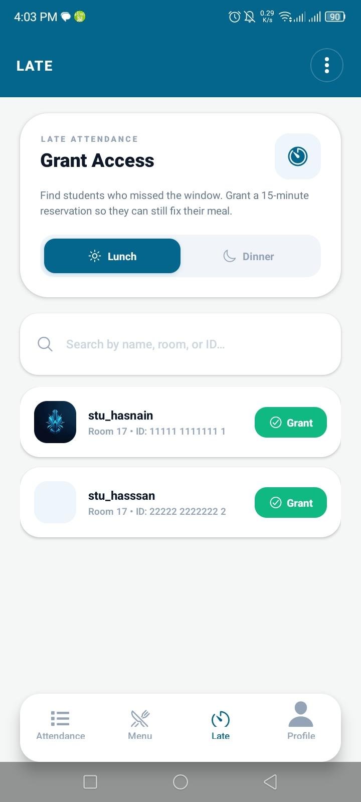 Menu Configuration